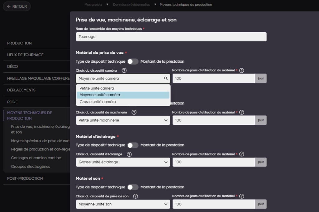 capture ecran de questions présentes dans le Label Ecoprod